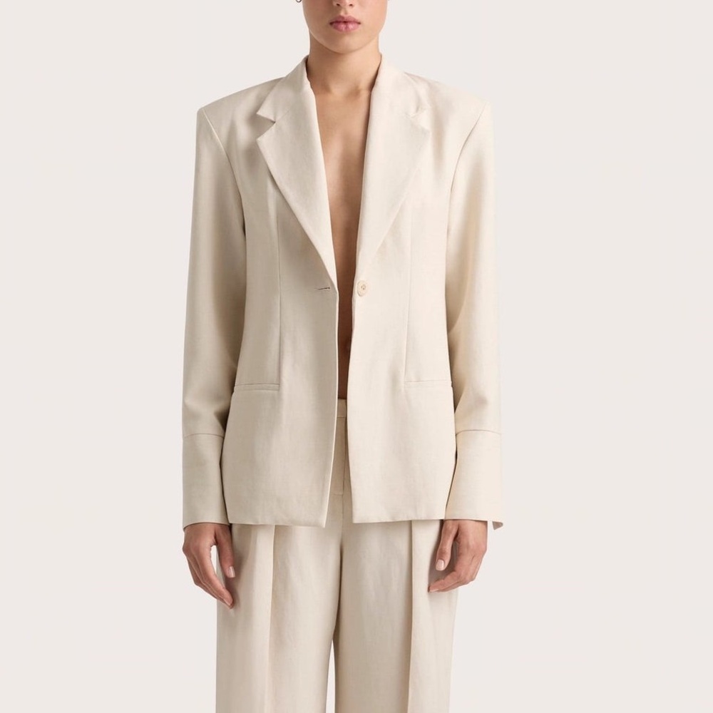 NWT Faithfull The Brand Soleil Blazer in Sand